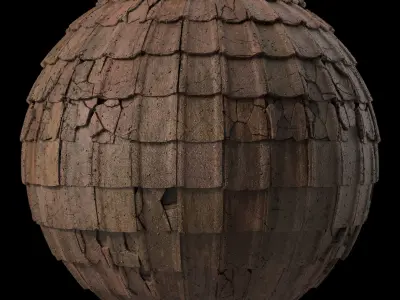 Roof Tile Materials 48- Concrete Roofing by Sbsar generator  Texture