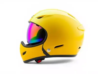 Yellow Racing Helmet model pack Low-poly 3D model
