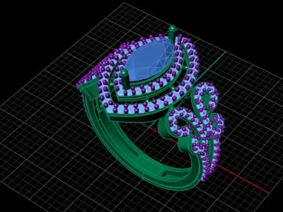 Women ring design 3D print model