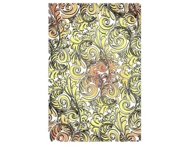 Decor rug with swirls 3D model