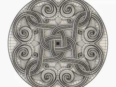 decorative rosette for cnc 3D model