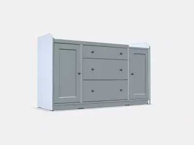 HAUGA Sideboard 1 Low-poly 3D model