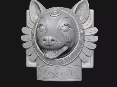 Dog sculpture 3D print model 2