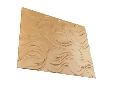 modern panel wall decor set wall relief mural CNC 71 3D model