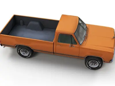 79 Dodge pickup D100 Low-poly 3D model
