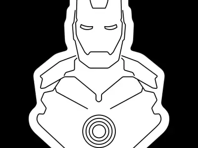 Iron Man Neon Sign 3D model