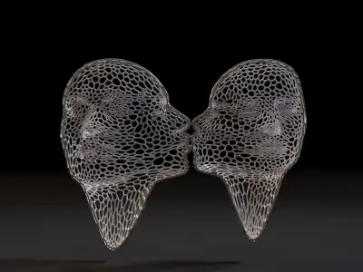 Womans face 3D print model