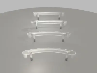 Guardrail curved - japanese - high poly 3D model