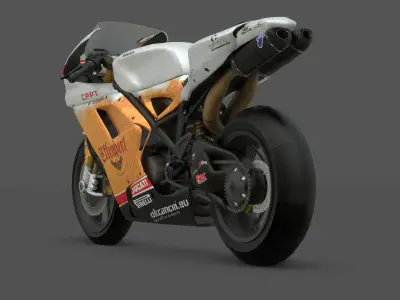 Ducati 1098R 2012 High-Detail Racing Bike 3D Model Low-poly 3D model