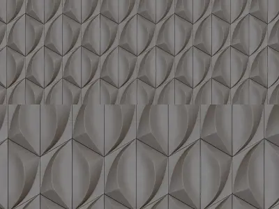 Parametric Wall Panel 3d model Low-poly 3D model 4