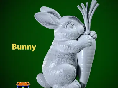 Bunny statue - Rabbit model - 3D print 3D print model