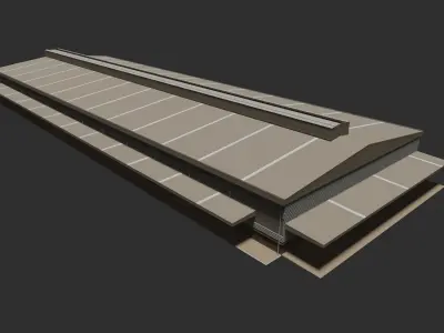 Factory and warehouse 3D model