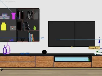 TV WALL 8 3D model