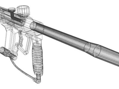 Paintball Marker - Speedball Type 1 3D model