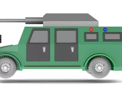 Armored SUV T4 printable 3D Model 3D print model