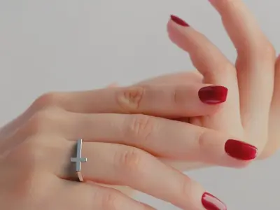 Classic cross ring 3D print model