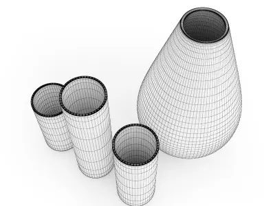Decorative Glass Vases 3D model