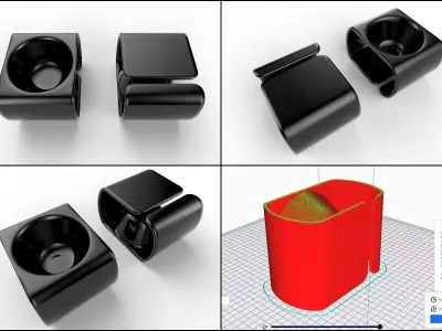 Pet Bowl M04  - with STL Low-poly 3D model