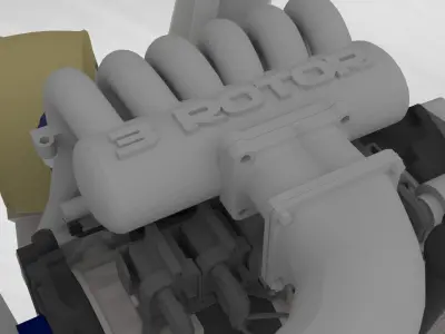 Rotary 20B Engine MAZDA Cosmo Tuned 3D print model