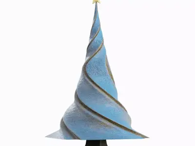 New Year Tree 04 Low-poly 3D model