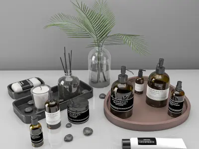 bathroom decor set 3D model