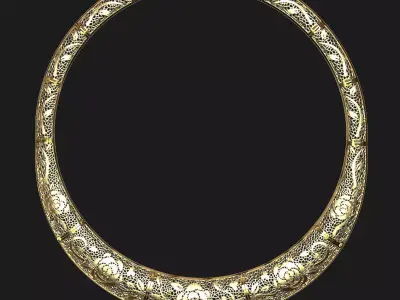 Floral necklace 3D print model