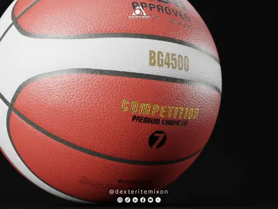 Basket ball Molten BG4500 Low Poly  Low-poly 3D model