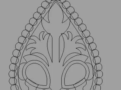 Fountain oxidize earring  3D print model