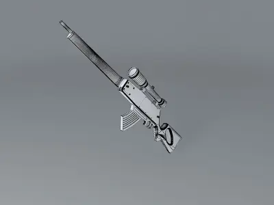 RG 6s Rifle Guitar Free 3D model