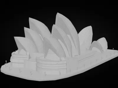 Australia Sydney Opera House Low-poly 3D model