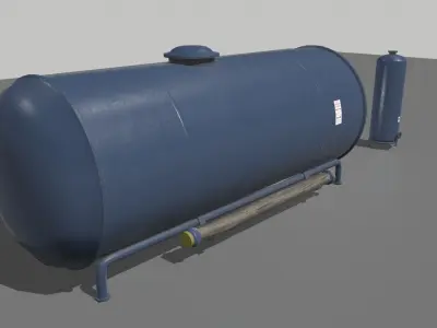 Industrial Tank 1 Low-poly 3D model