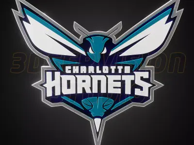 Charlotte Hornets logo - Cinematic - 3D print 3D model
