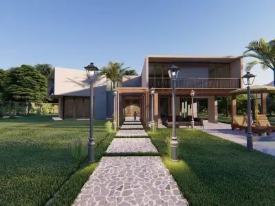 3d villa house model architecture 3D model