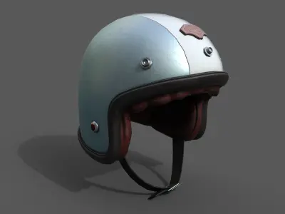 Helmet racer Generic sport scifi human Low-poly 3D model