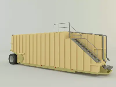 Frac Tank trailer model 3D model