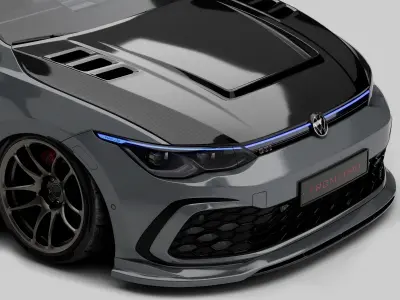 Volkswagen GTI 8  Custom body  restyle 3D model