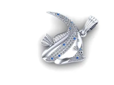 Fish pendant 3D print model