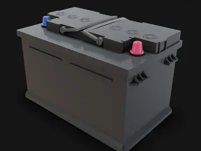 Battery 05 Low-poly 3D model
