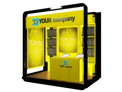 Booth Exhibition Stand a413a 3D model