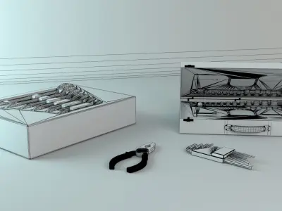 Hand Tools Pliers Wrench Allen 3D model