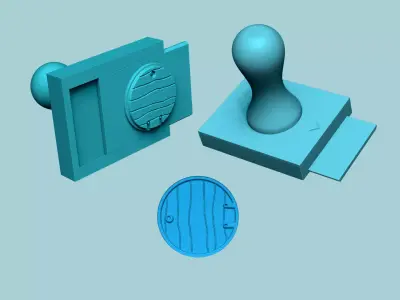 Stamp 111 LOTR Hobbit Door - Fondant Decoration Maker Toy 3D print model