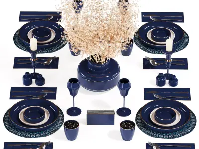 tableware set  07 3D model