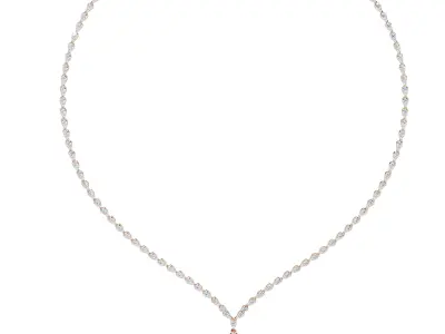 Diamond Necklace 360 animation renders 3dm stl details 3D print model