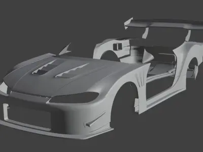 Neo Style GT Body Kit for GT6 S15 Silvia Base Low-poly 3D model
