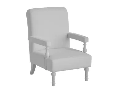 Charlton Dark Beige Arm Chair 3D model