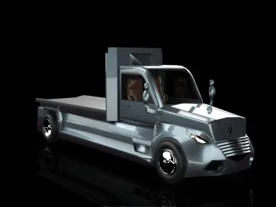 E-Truck Evolution Low-poly 3D model
