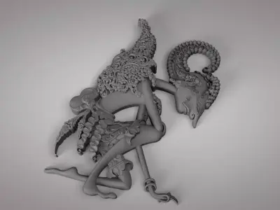 Karakter Pewayangan STL Texture