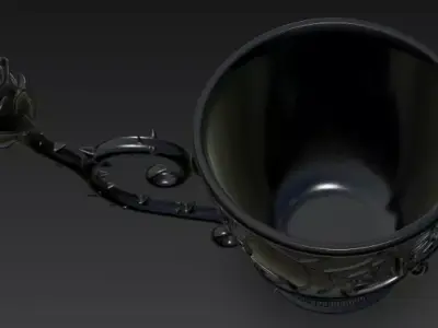 Halloween black cup 3D print model