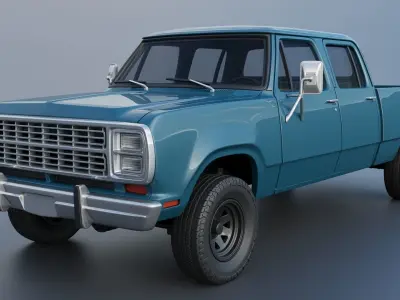 Dodge W200 Crew Cab 1979 3D print model