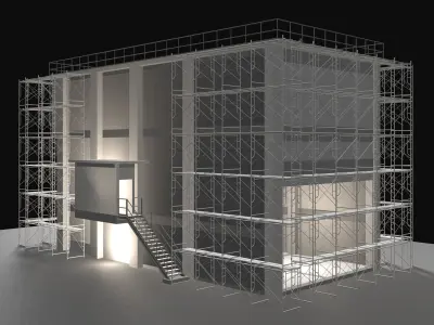Industrial construction scene 25i13 3D model